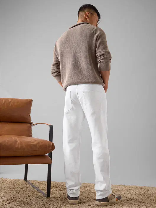 Denim: Ivory Jeans