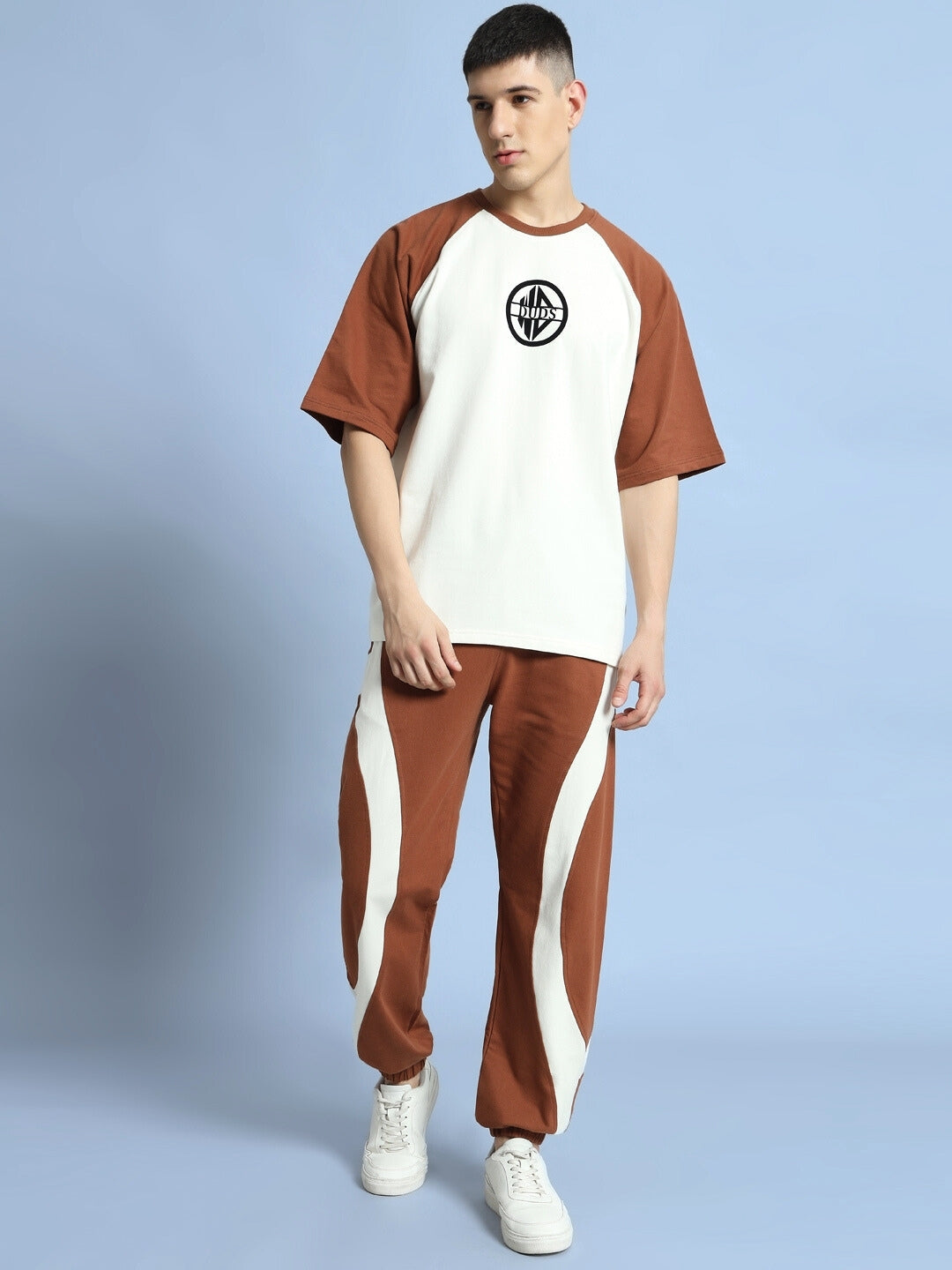 AMERICAN FOOTBALL JOGGERS (BROWN-WHITE)