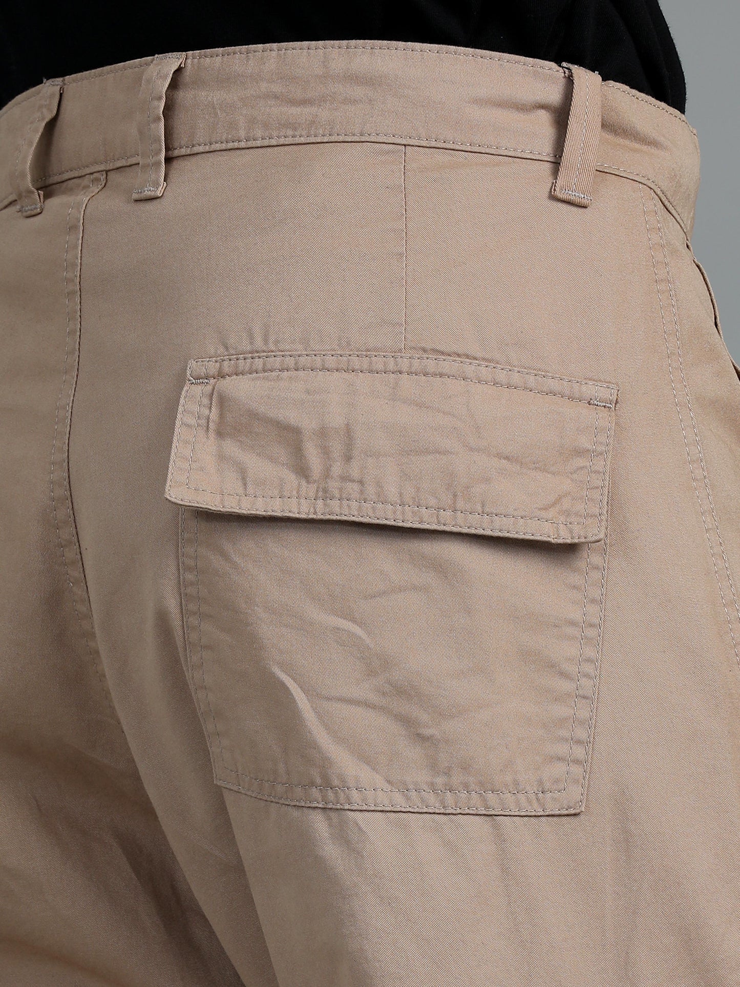 Pack of 2 Cotton Relaxed Fit Cargo Trousers, Dark Olive Khakhi