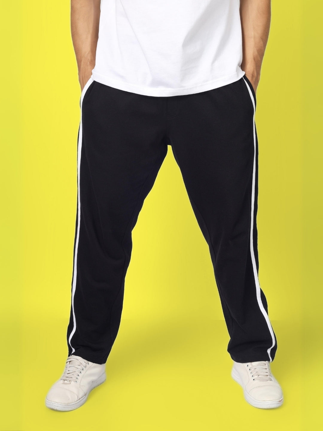 CONTRAST PANEL JOGGERS (BLACK)