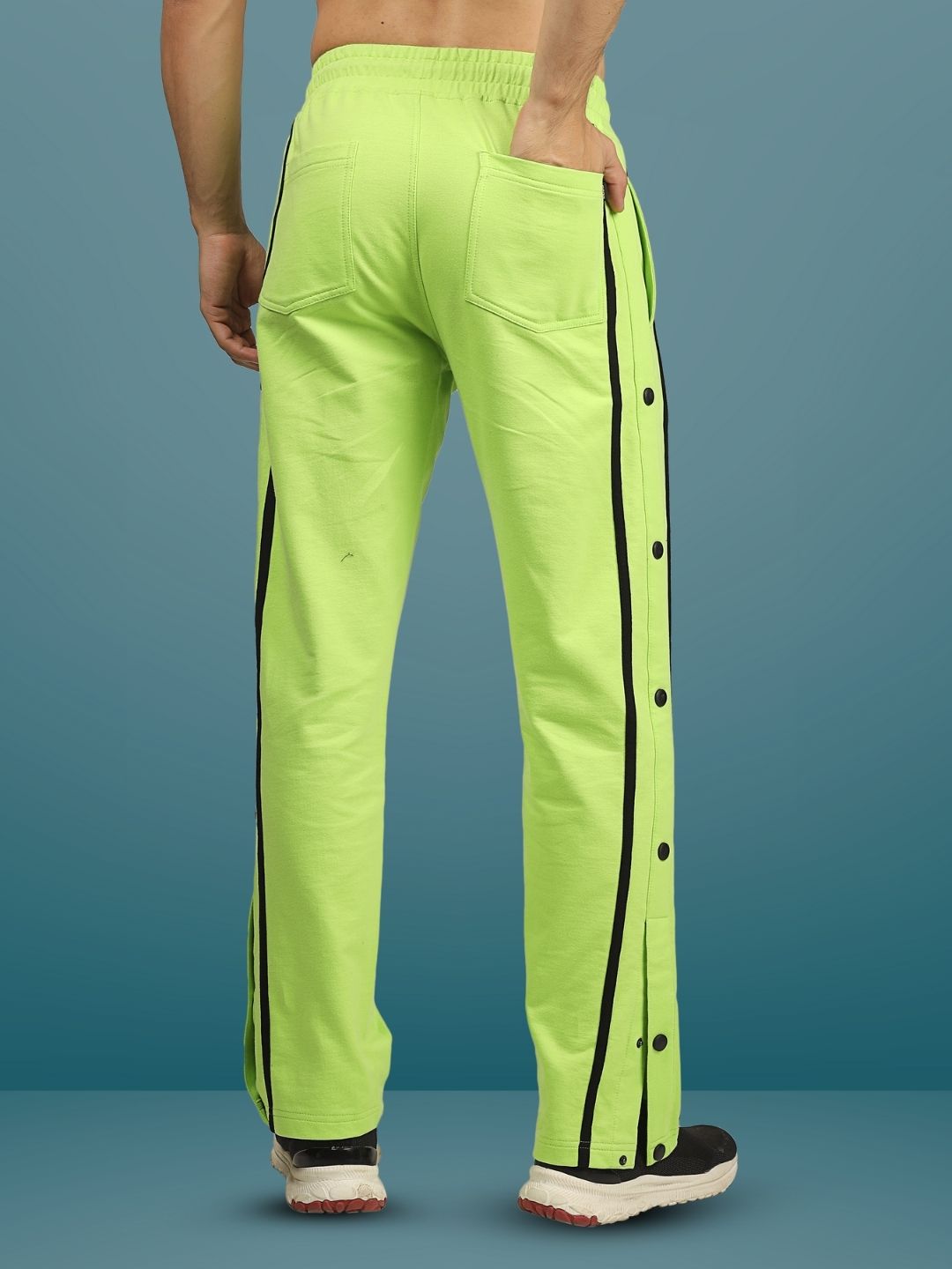 CONTRAST PANEL JOGGERS (NEON GREEN)