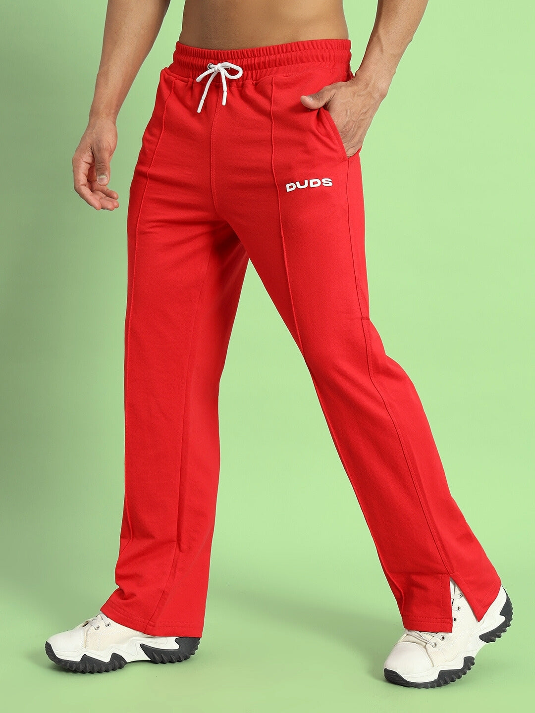 ZION SIDE SLIT JOGGERS (RED)
