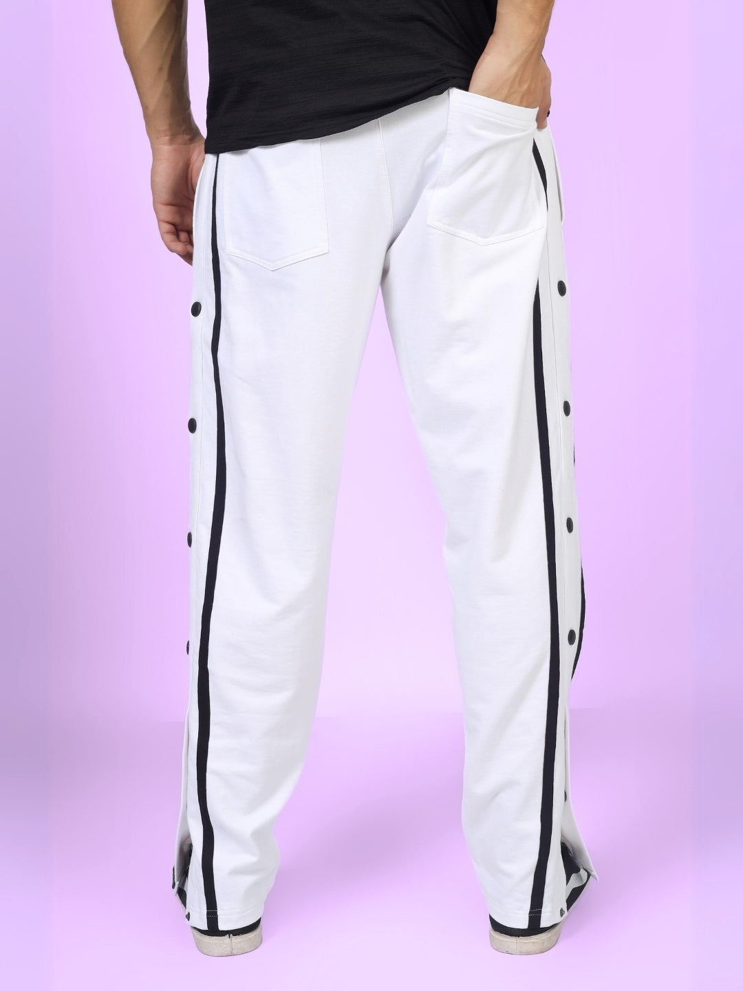 CONTRAST PANEL JOGGERS (WHITE)
