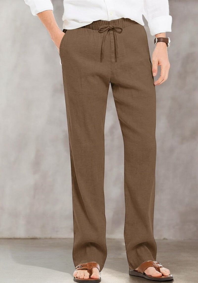PACK OF 2 Linen Pants | Effortless Neutrals, All-Day Comfort (Beige & Brown)