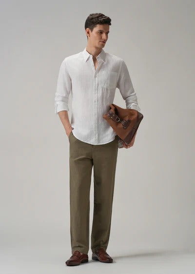 Pack of 2 Linen Pants | Breathable Summer Comfort(Cream & Olive)