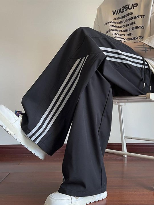 Men Striped Loose Fit Culottes