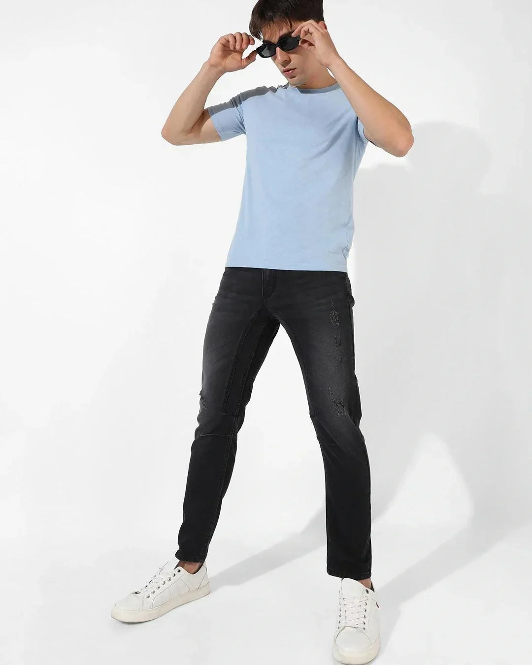 Men's Black Washed Jeans