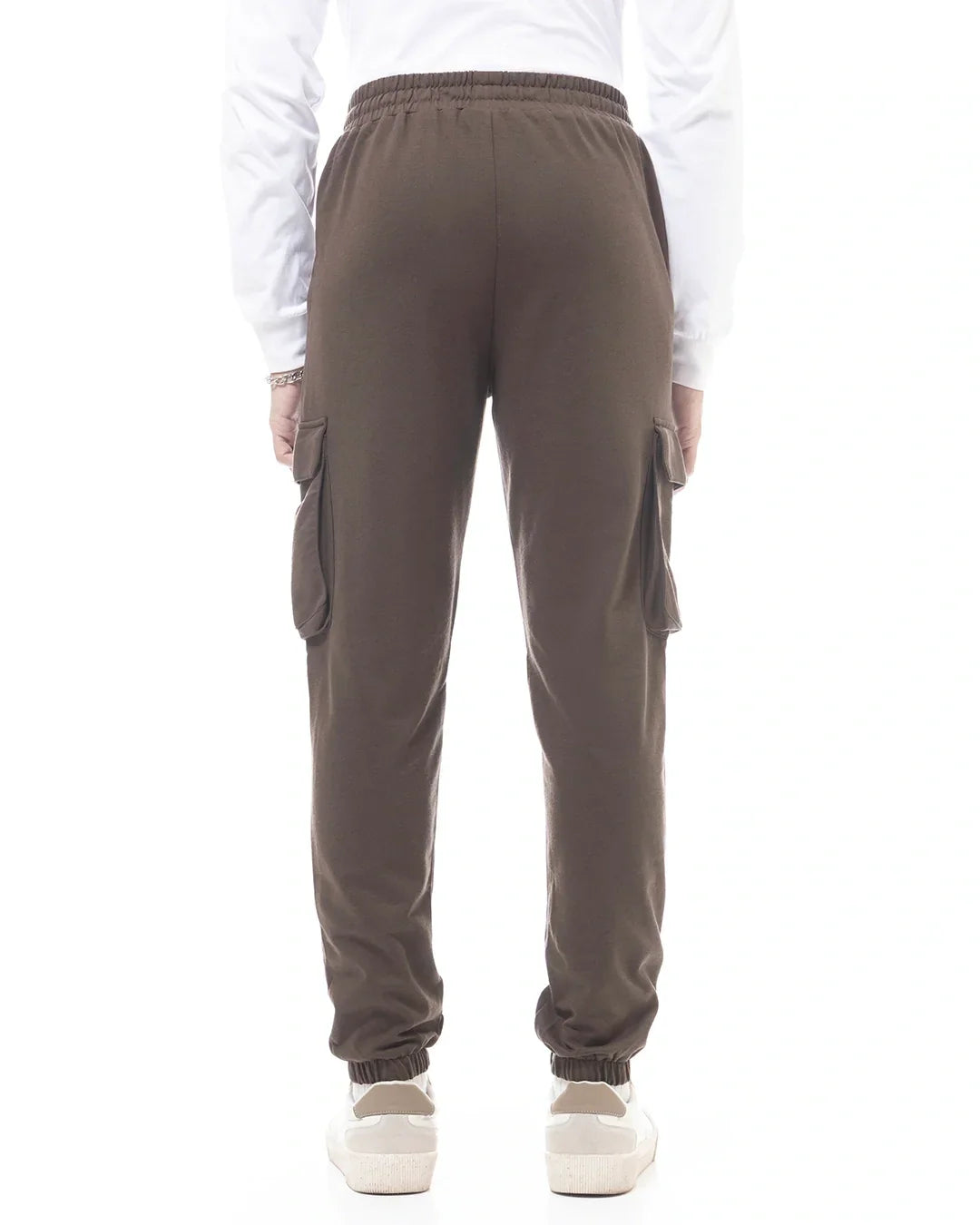 Men's Brown Chaos Typography Cargo Joggers