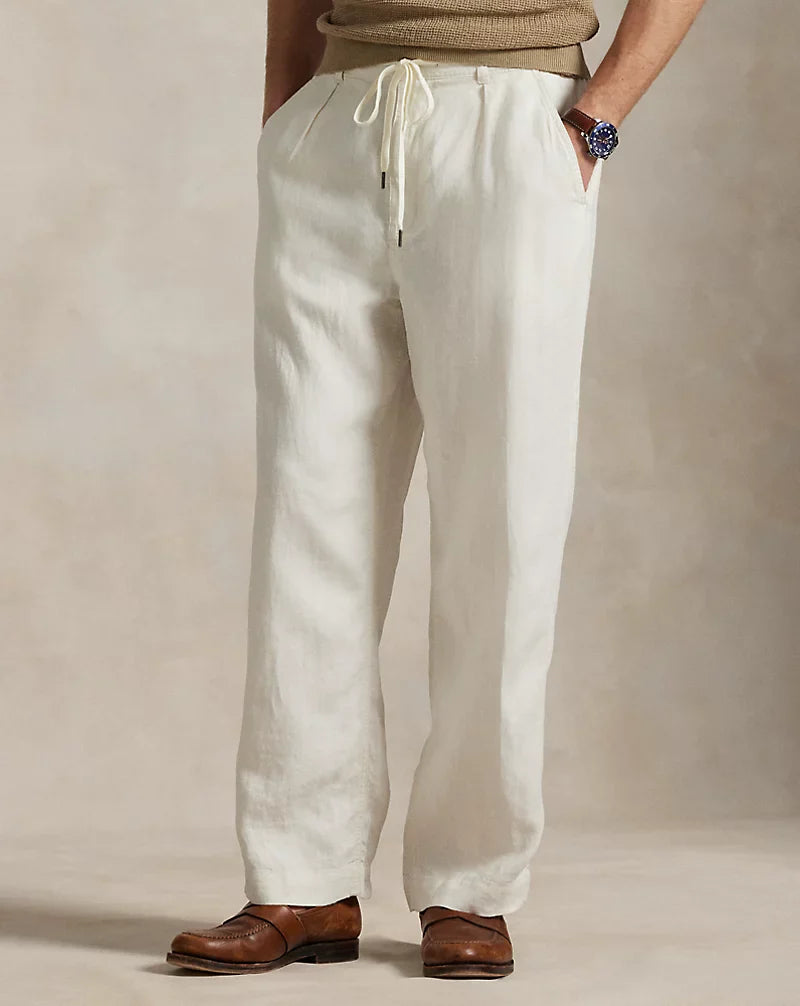 PACK OF 2 Linen Pants | Breathable Comfort & Timeless Style ( White & Brown)