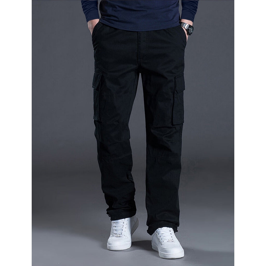 PACK OF 2 TRENDY SUMMER CARGO PANTS (Black + Grey)