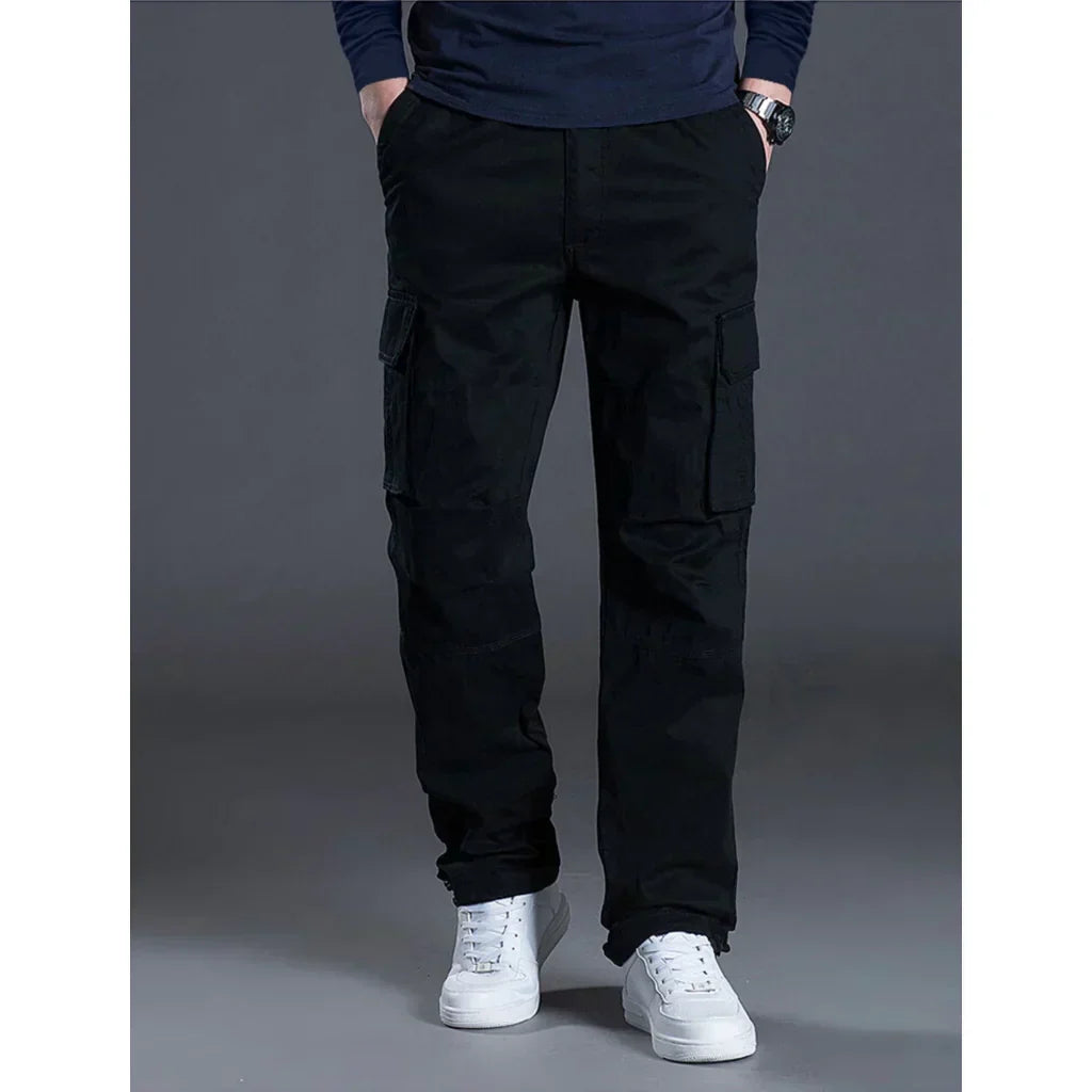 PACK OF 2 SUMMER TROUSER CARGO PANTS (Black+Olive)