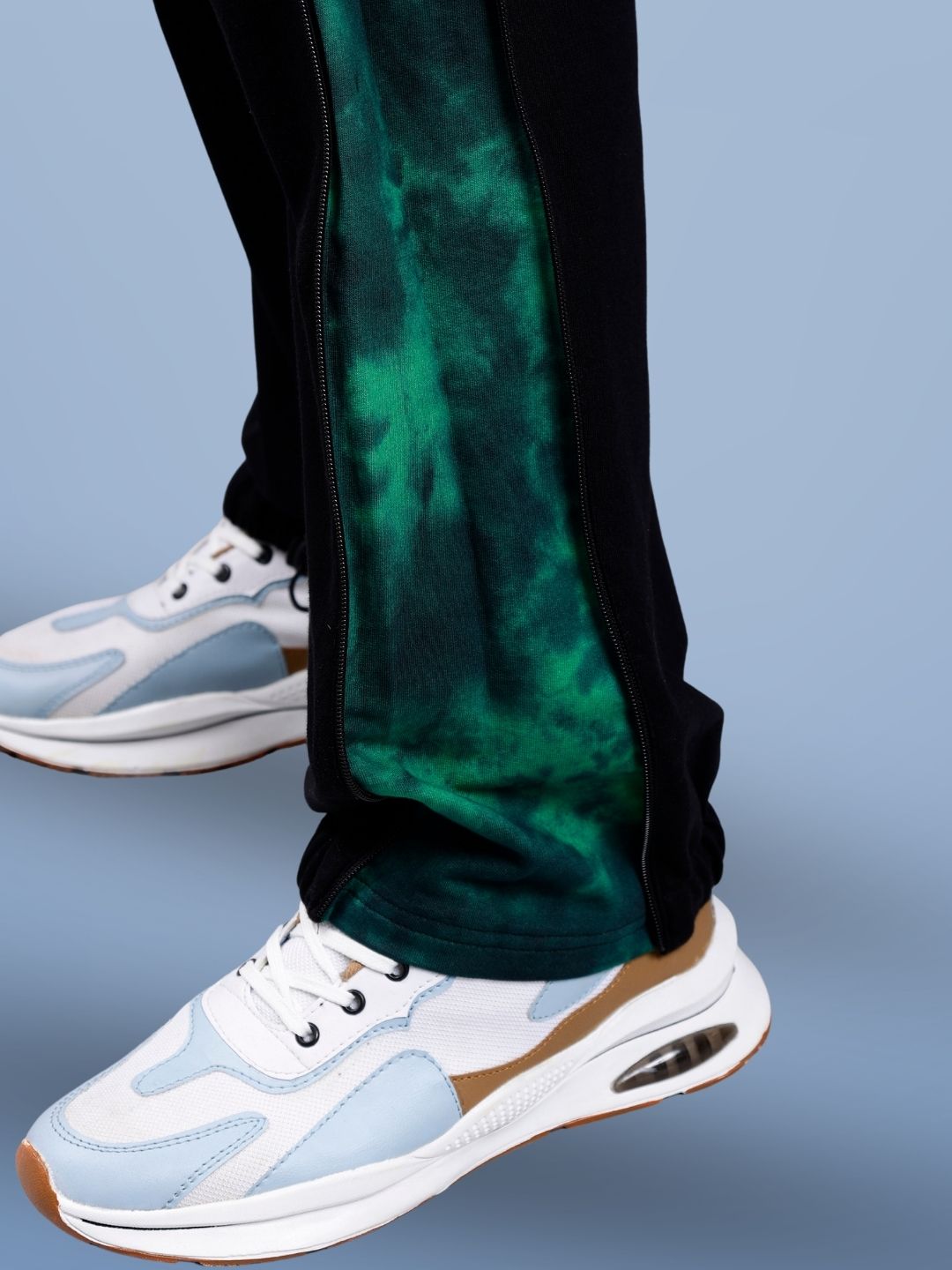 ZIPPER PANEL JOGGERS (GREEN)