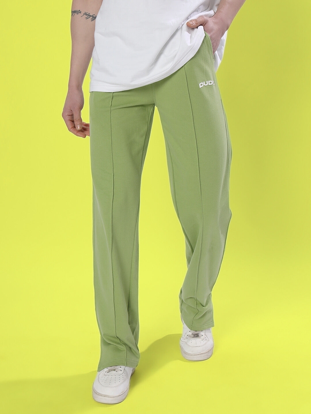 ZION SIDE SLIT JOGGERS (PISTA GREEN)