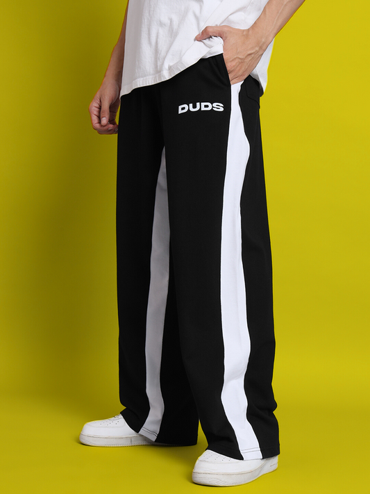 SIDE SEAM BAGGY JOGGERS (BLACK)