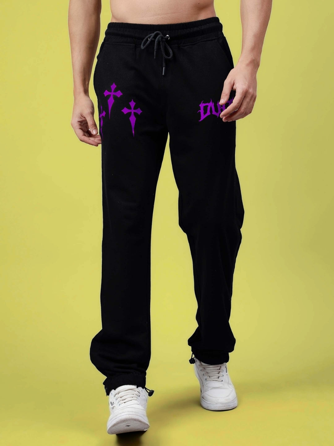 ZIPPER PANEL JOGGERS (PURPLE)