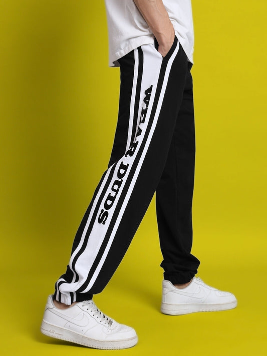 DUDS HD CONTRAST PANEL JOGGERS (BLACK-WHITE)