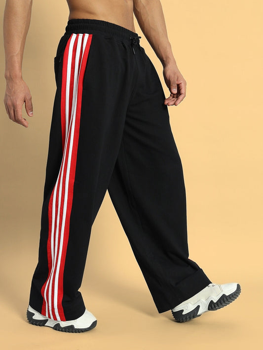 MILANO RELAXED-FIT JOGGERS (BLACK-RED)
