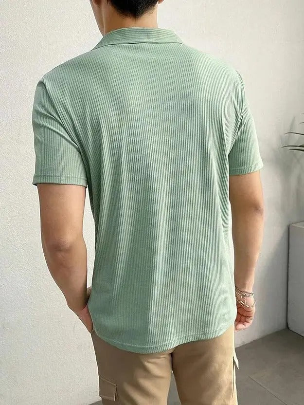 Subtle Texture, Fresh Style Polo T-shirt