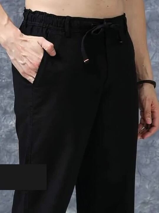 Men’s Black Linen Pants | Timeless Style &amp; Breathable Comfort
